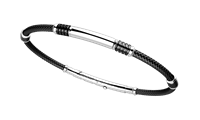 Bracciale Zancan Uomo  Robikevlar in Argento EXB576-NE - EXB576-NE
